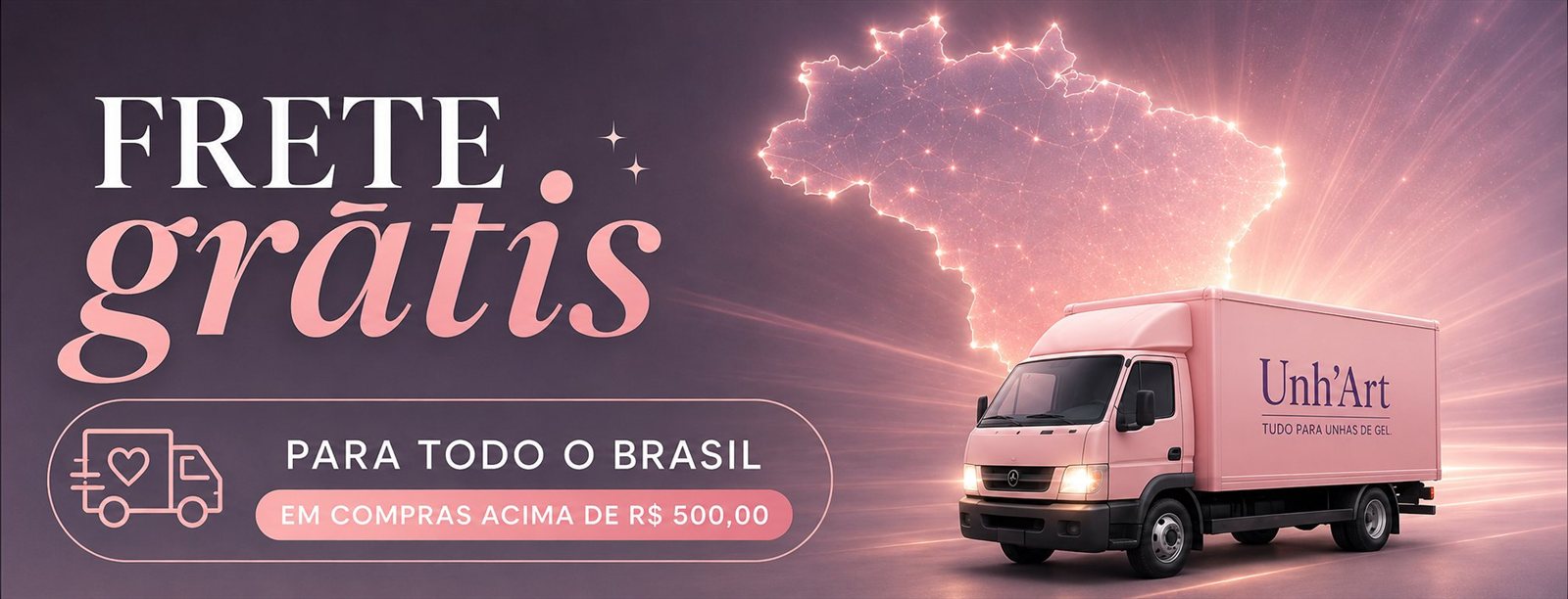 Frete grátis para todo o Brasil em compras acima de R$500,00